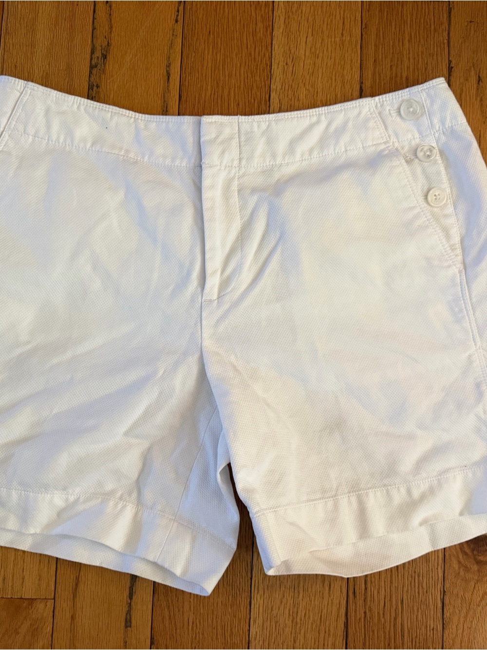 Lauren Ralph Lauren Shorts Womens 8 White 100% Cotton Twill Chino Preppy Coastal